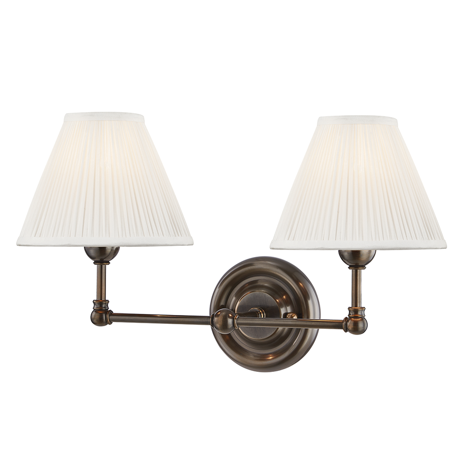 Hudson Valley Lighting Classic No.1 Wall Sconce — Distressed Bronze