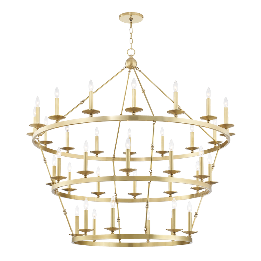 Hudson Valley Lighting Allendale Chandelier — Aged Brass