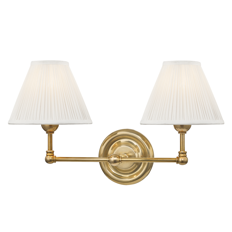 Hudson Valley Lighting Classic No.1 Wall Sconce — Aged Brass