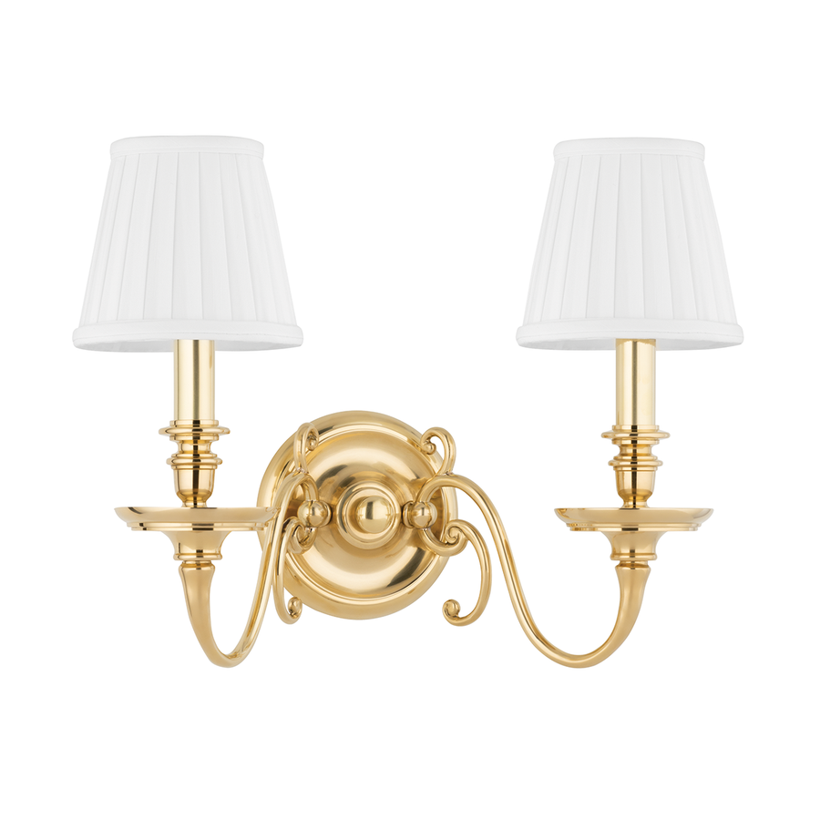Hudson Valley Lighting Charleston Wall Sconce — Aged Brass