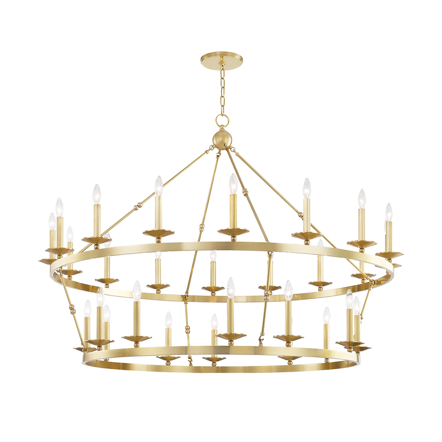 Hudson Valley Lighting Allendale Chandelier — Aged Brass