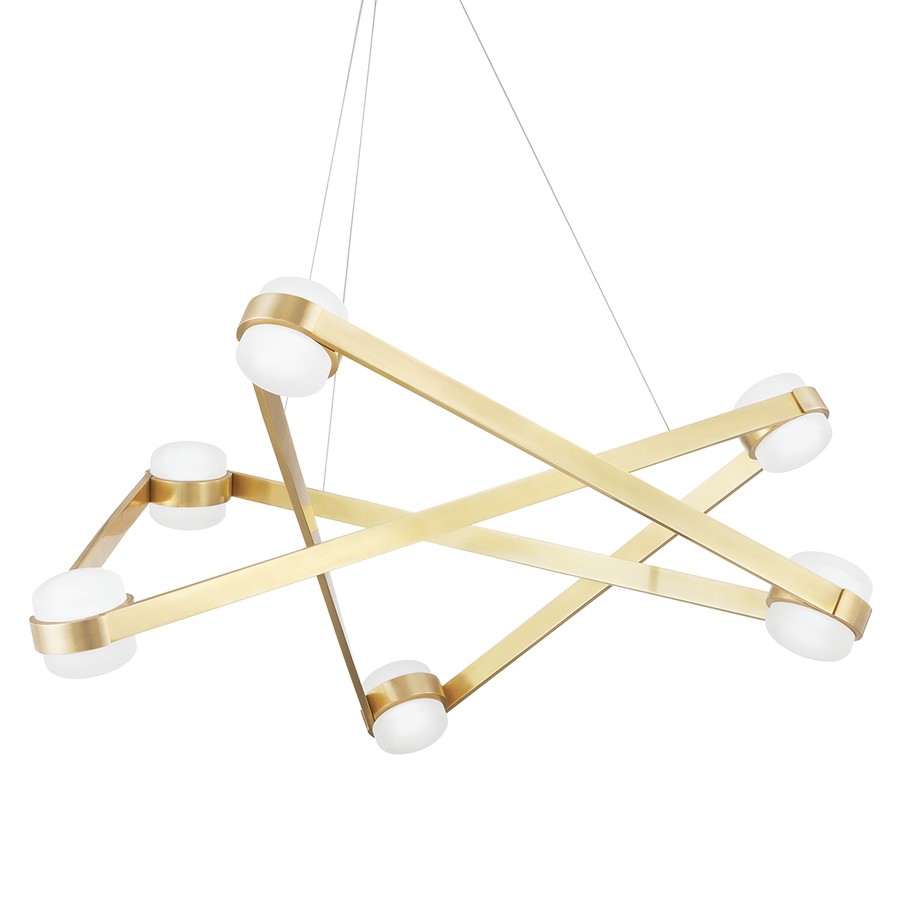 Hudson Valley Lighting Orbit Chandelier — Aged Brass