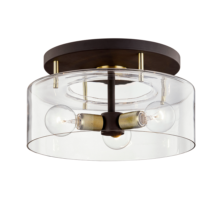 Troy Lighting Bergamot Station Semi Flush — C7542-BRZ/BBA