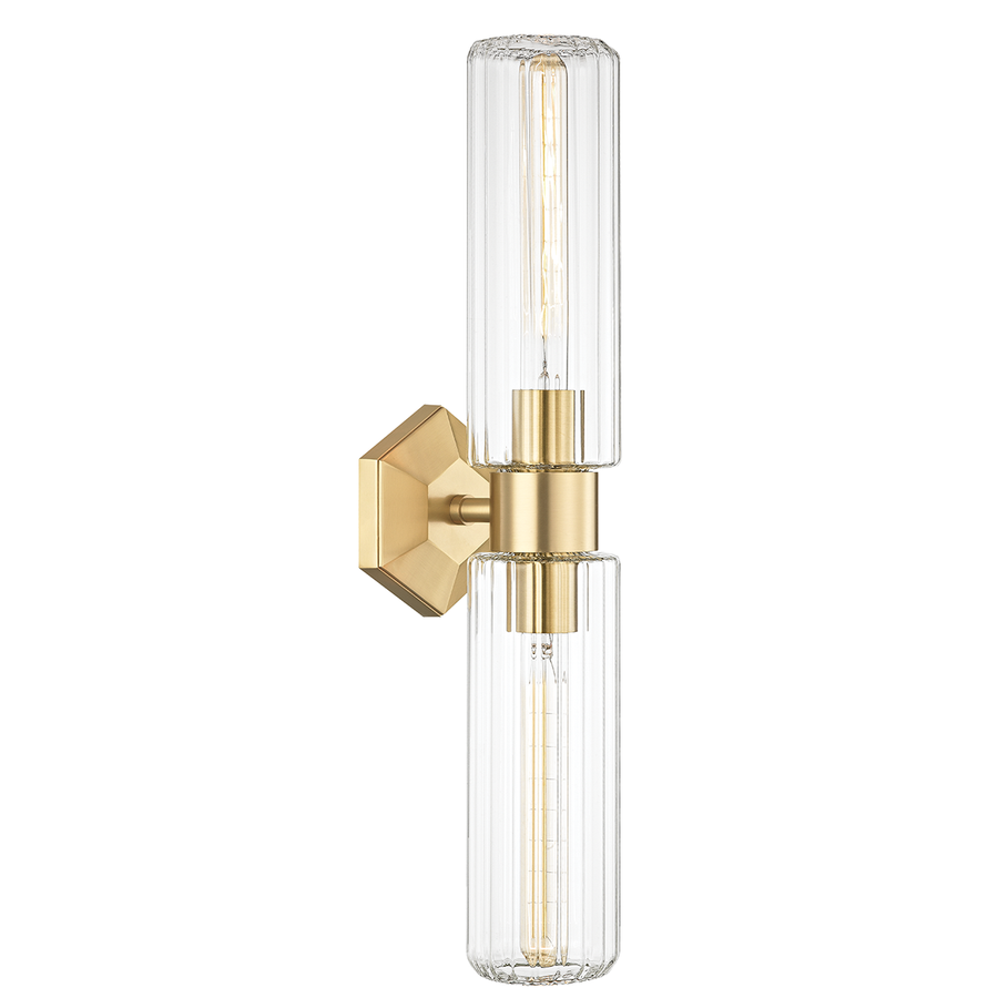 Hudson Valley Lighting Roebling Wall Sconce — Aged Brass