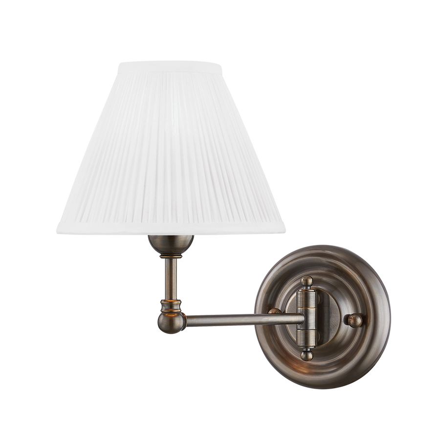 Hudson Valley Lighting Classic No.1 Wall Sconce — Distressed Bronze