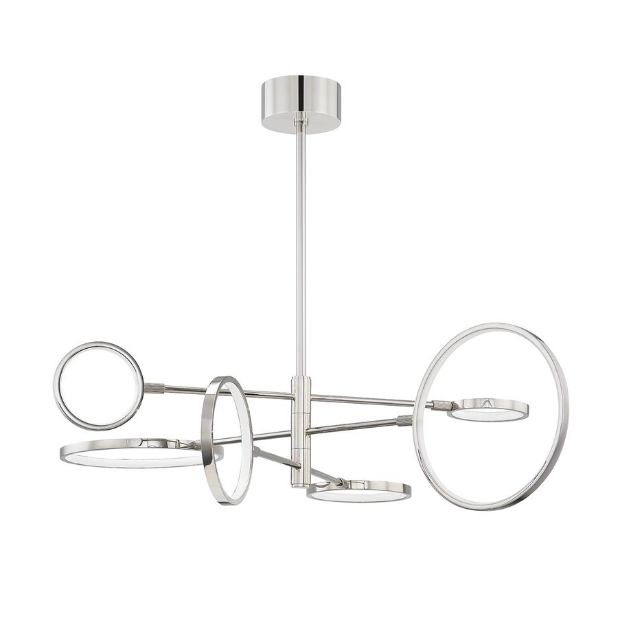 Hudson Valley Lighting Saturn Chandelier — Polished Nickel