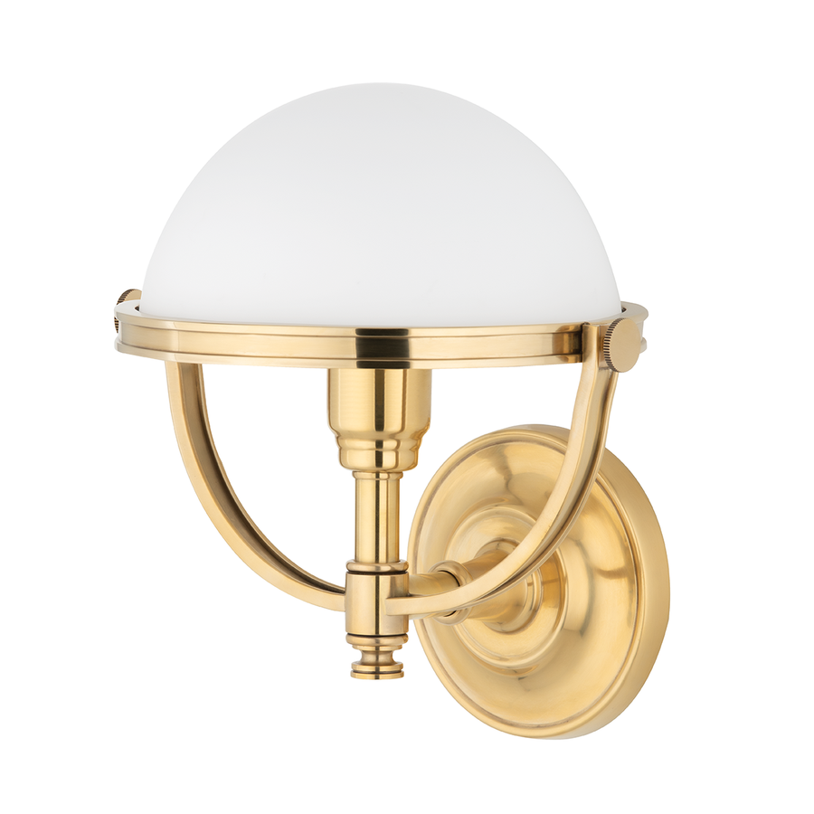 Hudson Valley Lighting Stratford Wall Sconce — Aged Brass