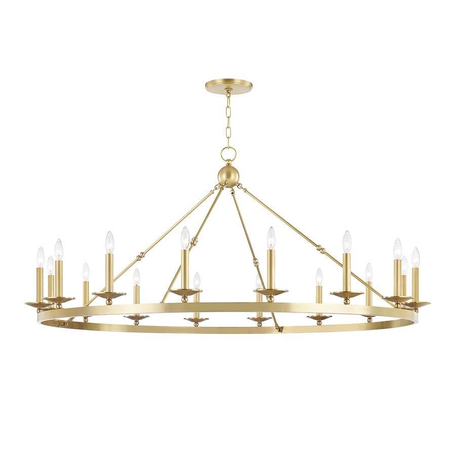 Hudson Valley Lighting Allendale Chandelier — Aged Brass