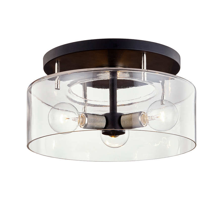Troy Lighting Bergamot Station Semi Flush — C7552-TBK/PN