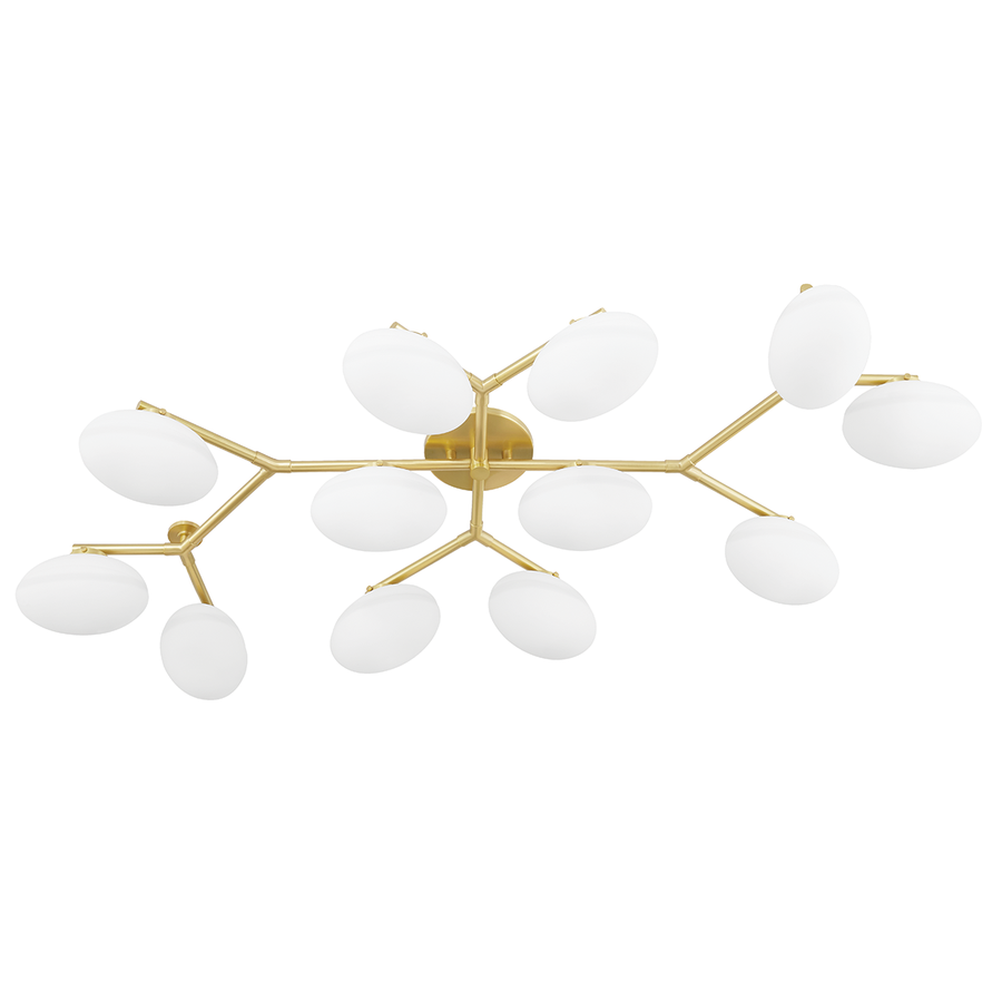 Hudson Valley Lighting Wagner Semi Flush — Aged Brass