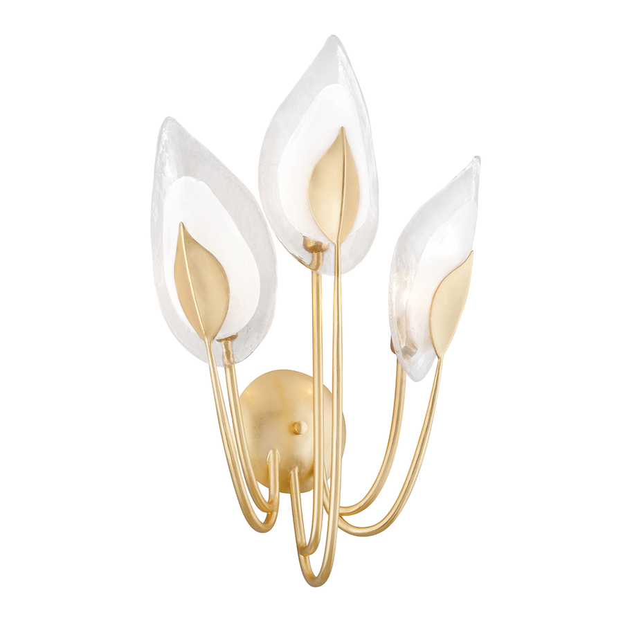 Hudson Valley Lighting Blossom Wall Sconce — Gold Leaf