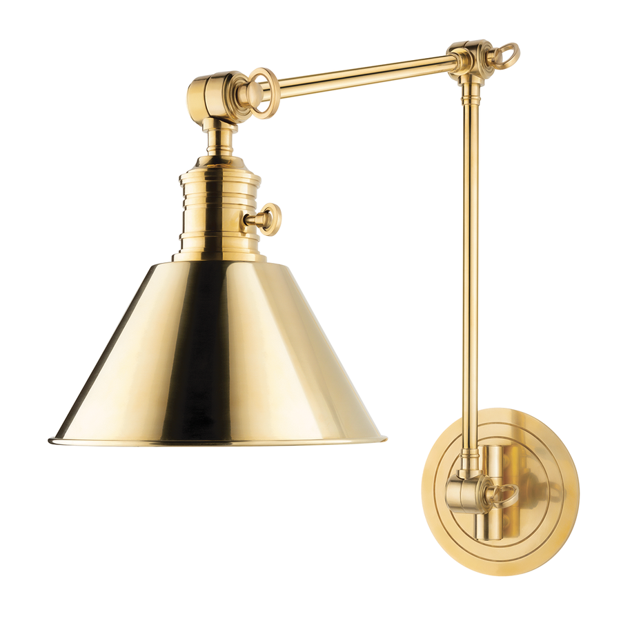 Hudson Valley Lighting Garden City Wall Sconce — Aged Brass